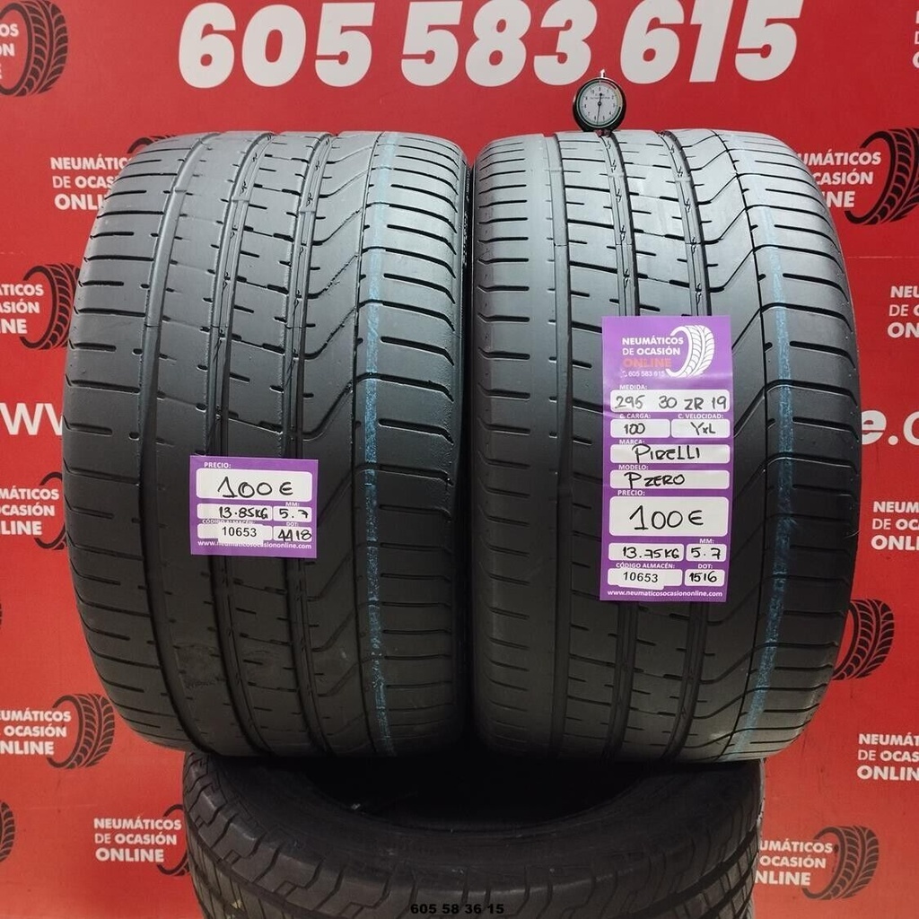 2x 295 60 ZR19 100YXL PIRELLI  PZERO 5.7/5.7mm REF:10653