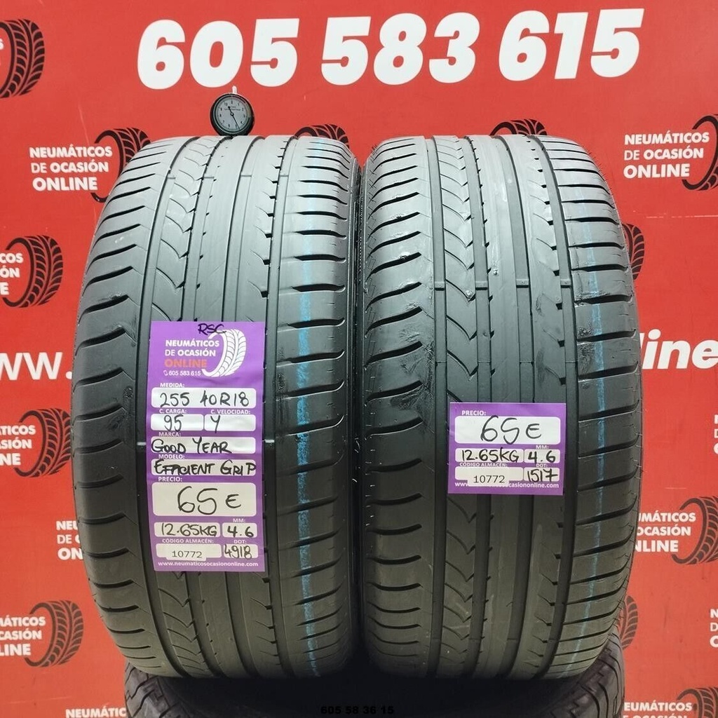 2x 255 40 R18 95Y GOODYEAR EFFICIENT GRIP RSC 4.6/4.6mm REF:10772