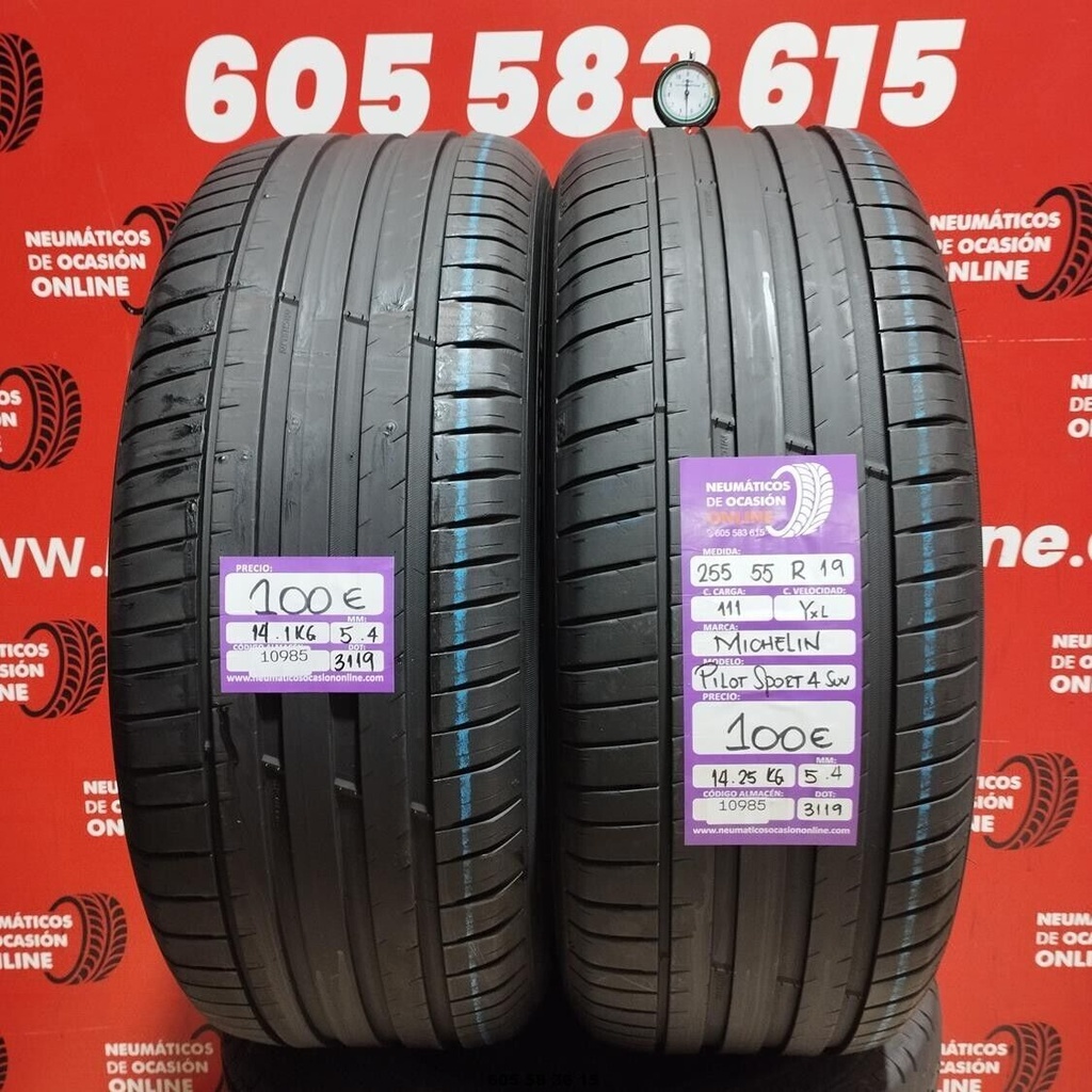 2x 255 55 R19 111YXL MICHELIN PILOT SPORT4 SUV 5.4/5.4mm REF:10985