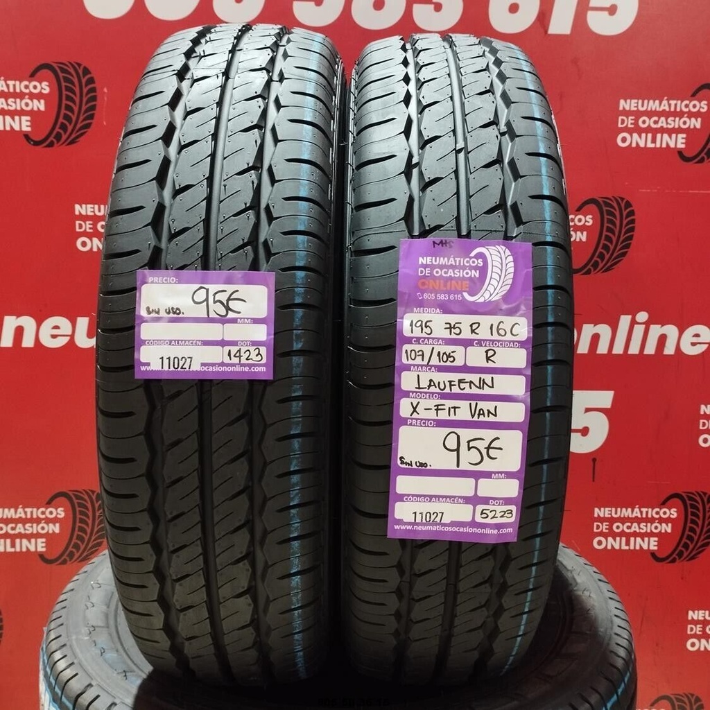 2x 195 75 R16C 107/105R LAUFENN X-FIT VAN M+S DOT: 1423/5223 (SIN USO) Ref.11027