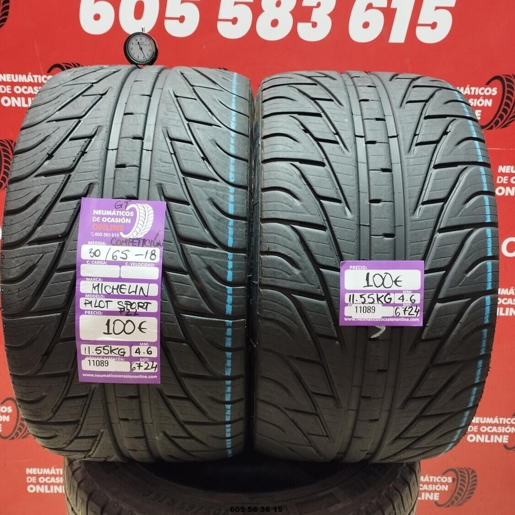 2x 2x 30/65-18 P2L MICHELIN PILOT SPORT(COMPETICION) 4.6/4.6mm REF:11089