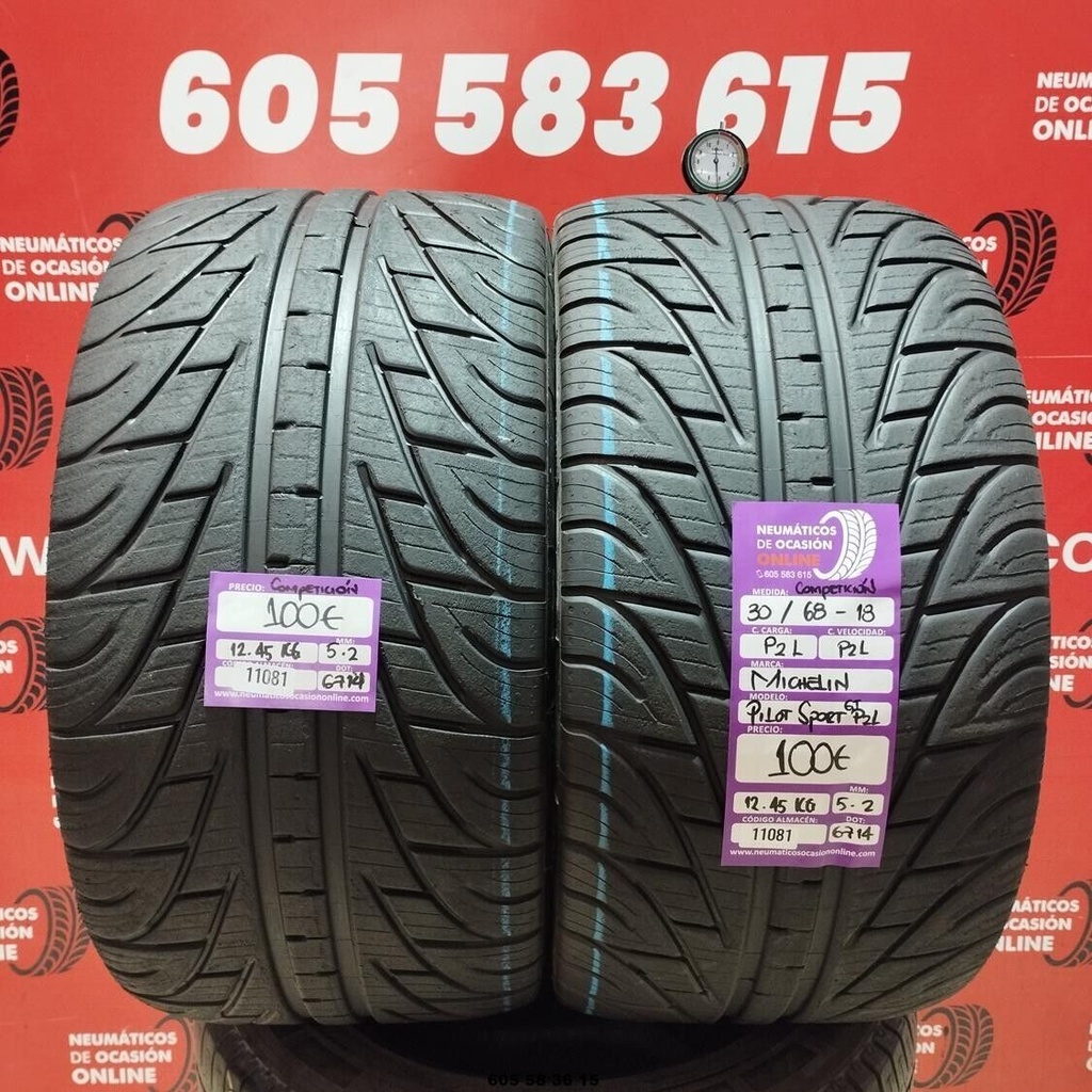 2x 30/68-18 (COMPETICIÓN) P2L MICHELIN PILOT SPORT GT 5.2/5.2mm REF:11081