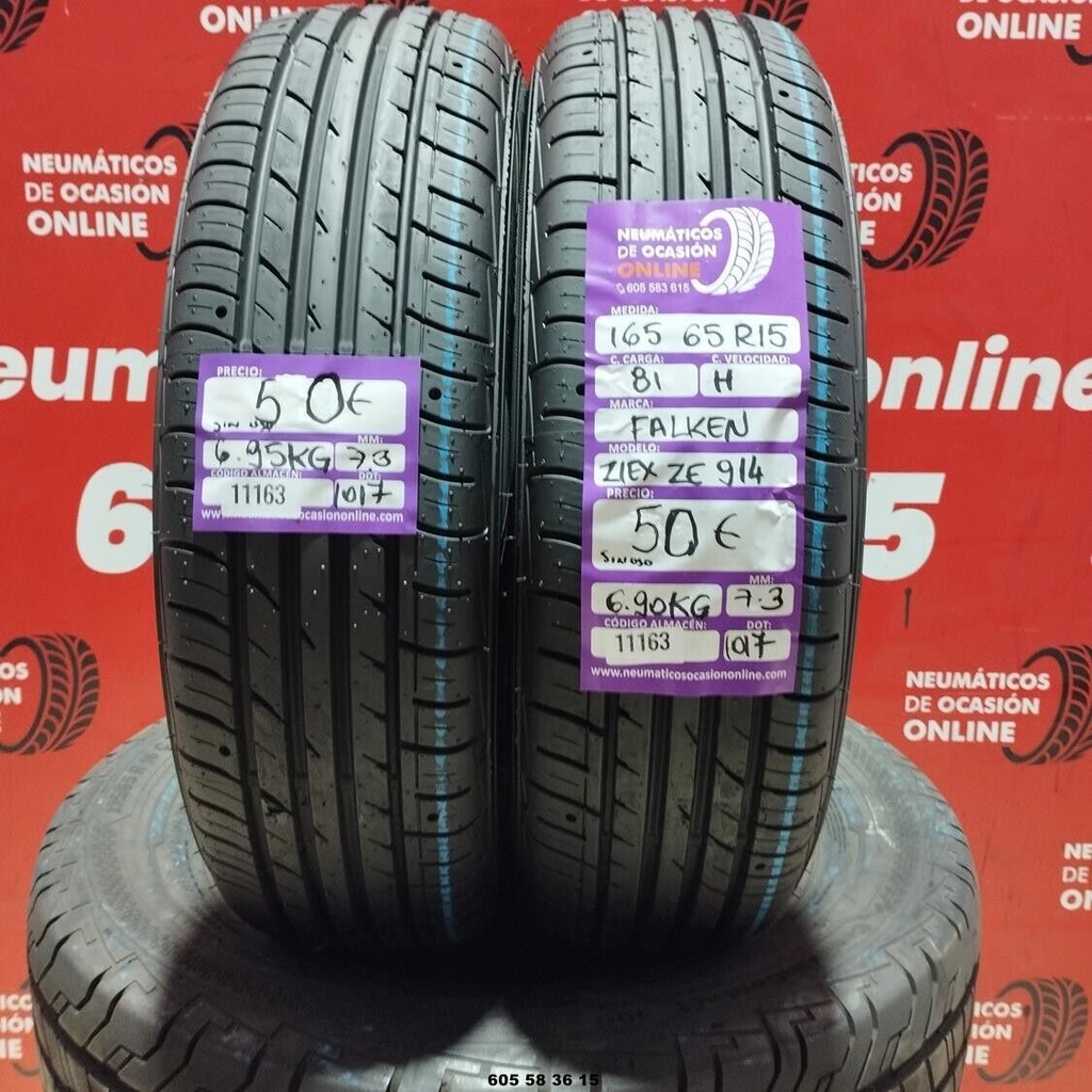 2x 165 65 R15 81H FALKEN ZIEX ZE 914 DOT:1017 (SIN USO) Ref.11163