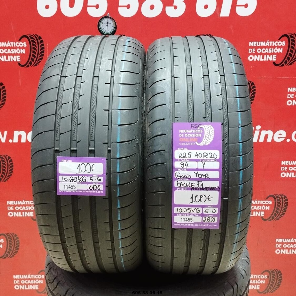 2x 225 40 R20 94Y GOODYEAR EAGLE F1 RSC 5.0/5.6mm REF:11455