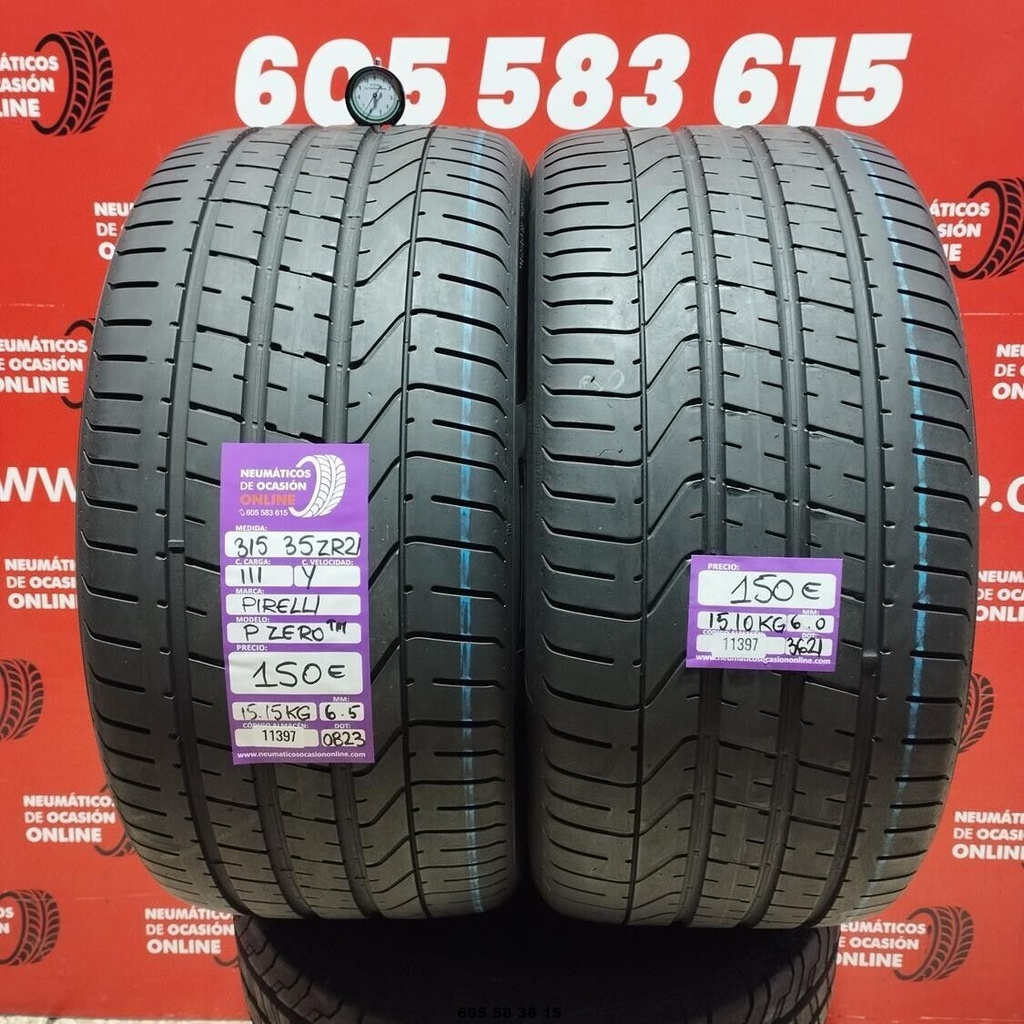 2x 315 35 ZR21 111Y PIRELLI PZERO 6.0/6.5mm REF:11397