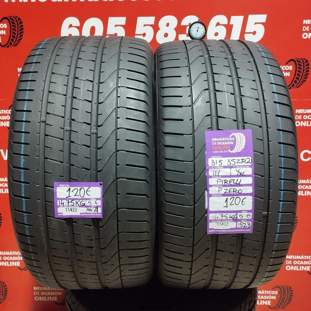 2x 315 35 ZR21 111YXL PIRELLI PZERO 5.6/5.8 mm REF:11422