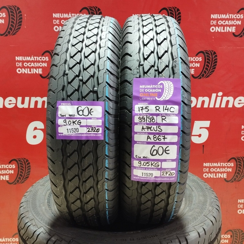 2x 175 R 14C 99/98R APLUS A867 DOT: 2720 (SIN USO) Ref.11520