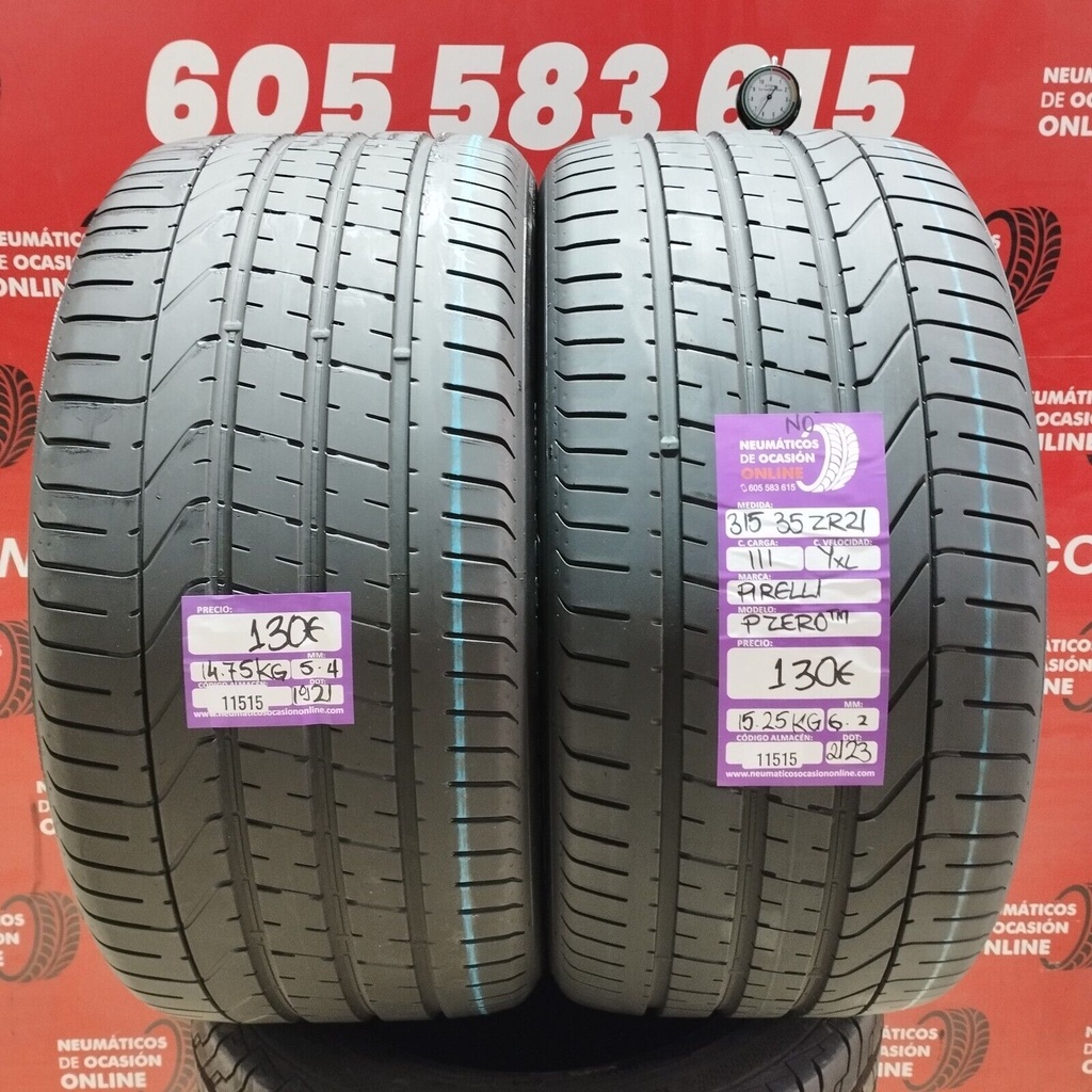 2x 315 35 ZR21 111YXL PIRELLI PZERO  TM NO 5.4/6.2mm REF:11515