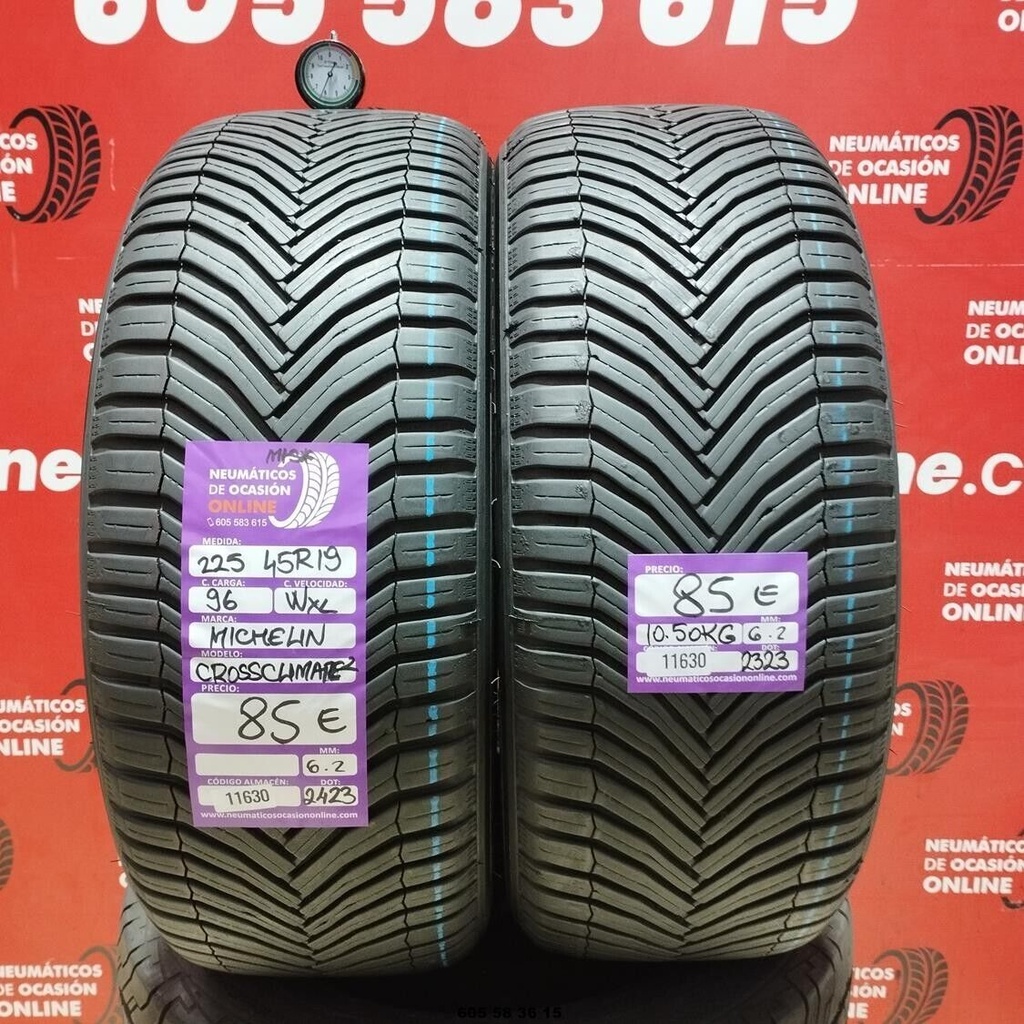 2x 225 45 R19 96WXL MICHELIN CROSSCLIMATE2 M+S* 6.2/6.2mm REF:11630