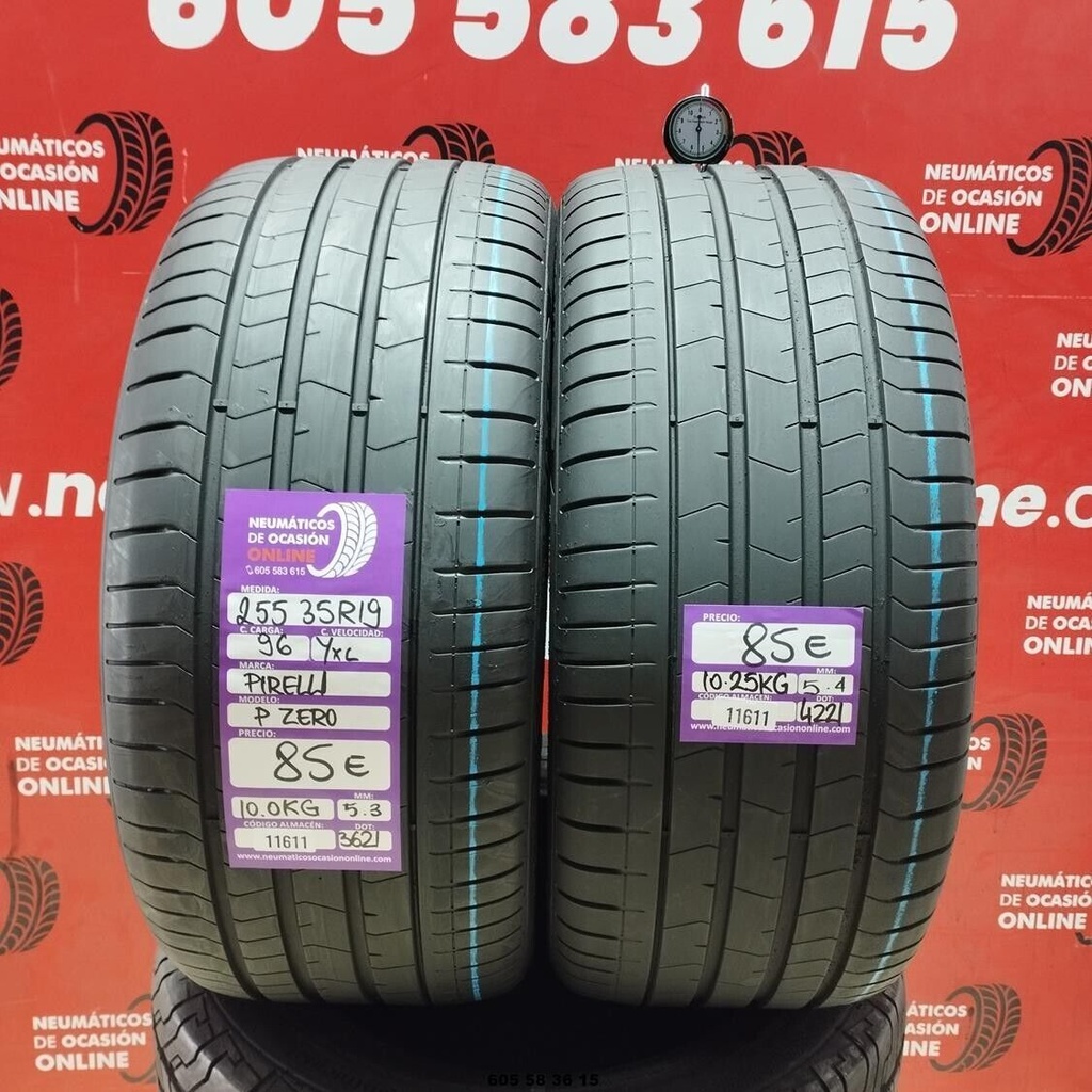 2x 255 35 R19 96YXL PIRELLI PZERO 5.3/5.4mm REF:11611