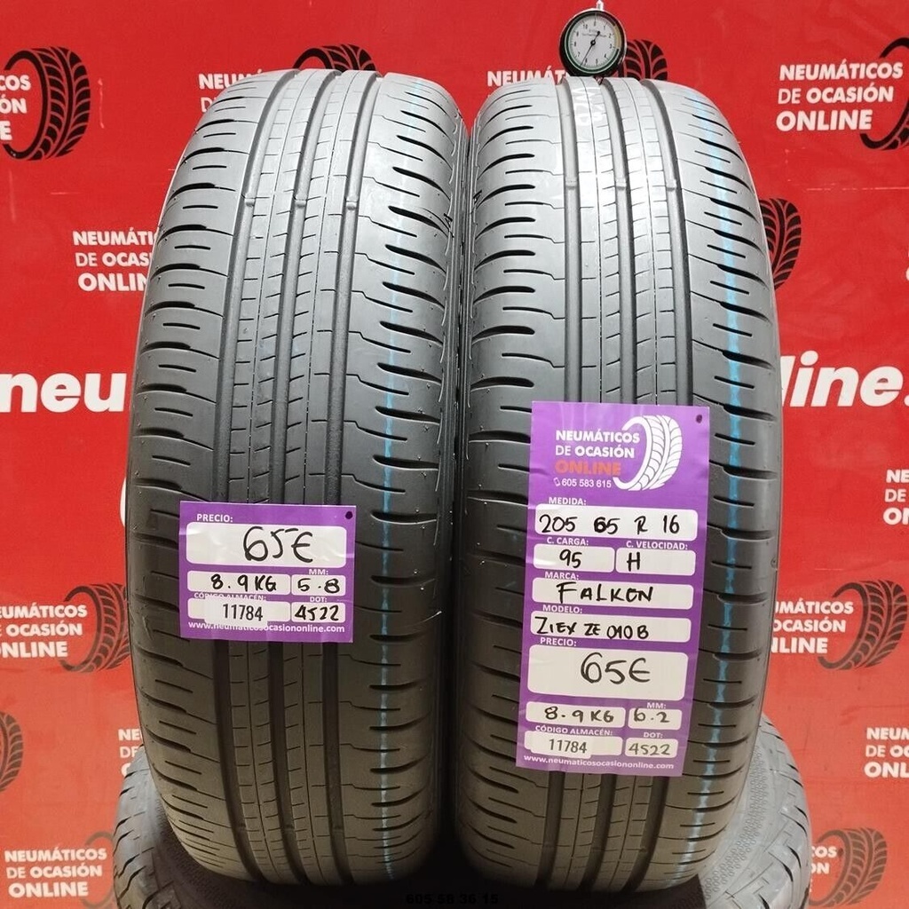 2x 205 65 R16 95H FALKEN ZIEX ZE 010B 5.8/6.2mm REF:11784