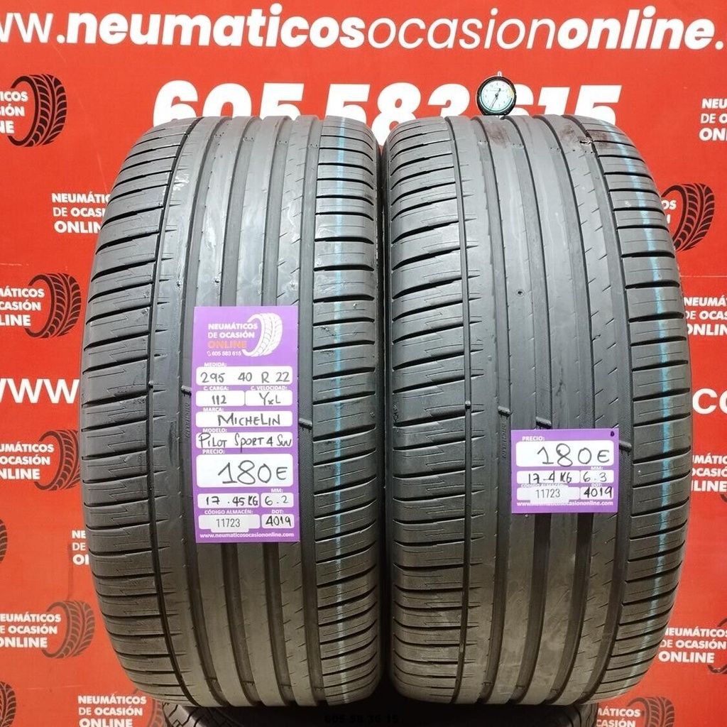 2x 295 40 R22 112YXL MICHELIN PILOT SPORT 4 SUV 6.2/6.3mm REF:11723