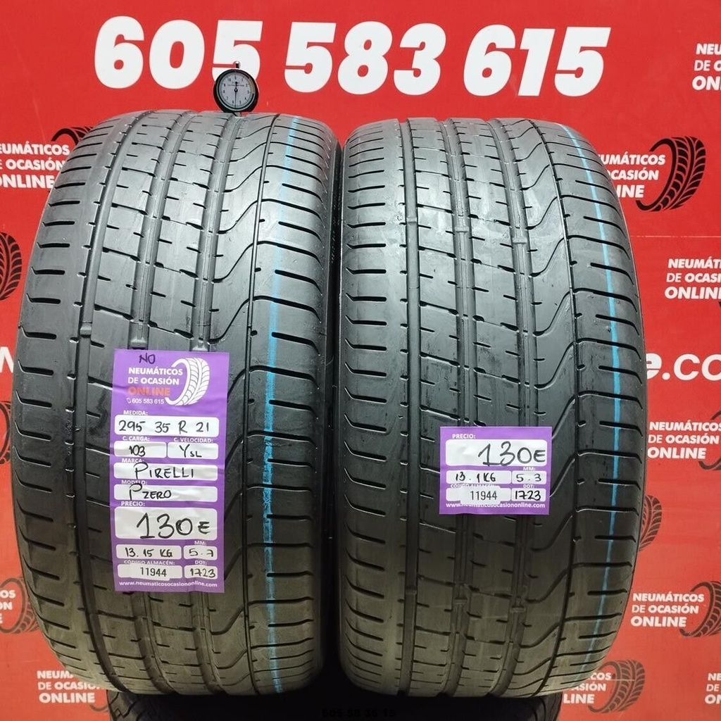 2x 295 35 R21 103Y PIRELLI PZERO NO 5.7/5.3mm REF:11944