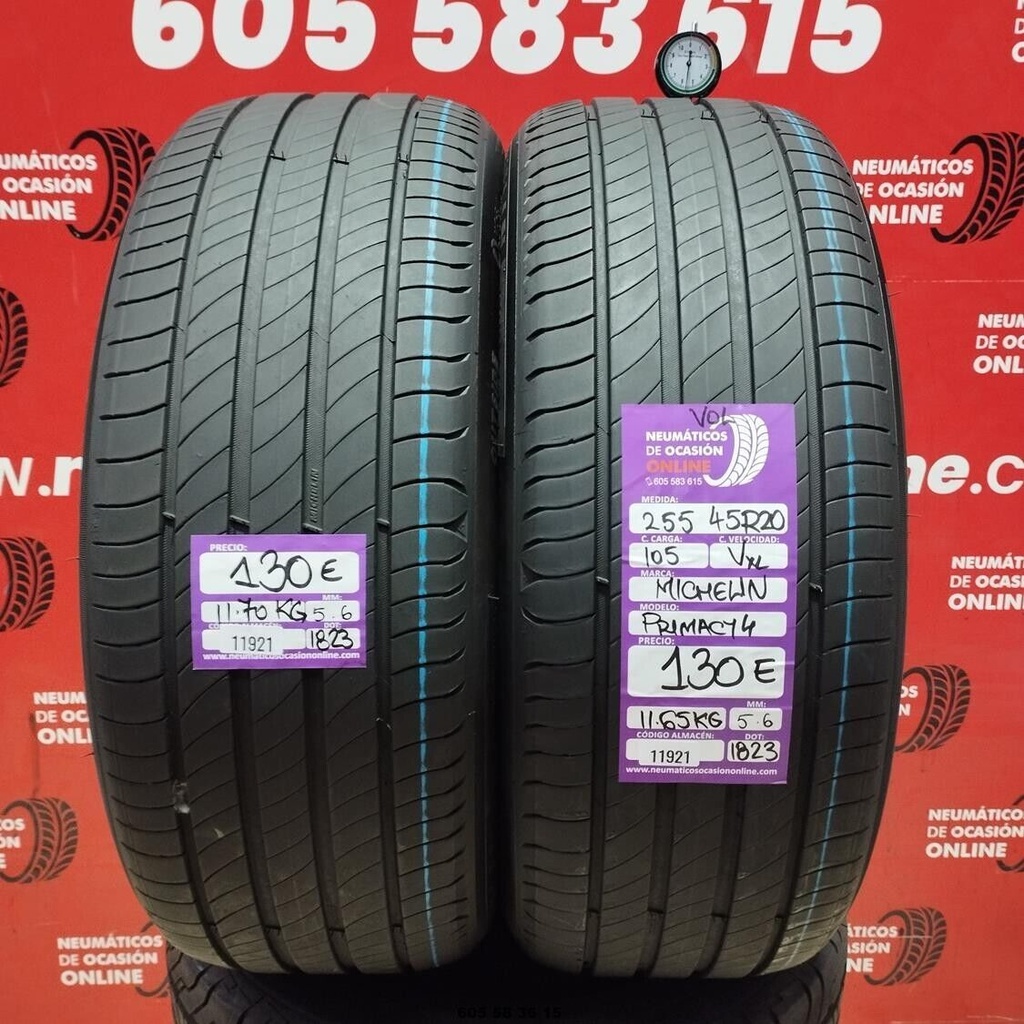 2x 255 45 R20 105VXL MICHELIN PRIMACY4 VOL 5.6/5.6mm REF:11921