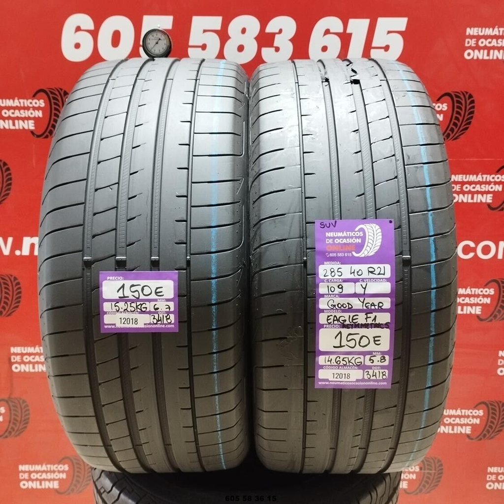 2x 285 40 R21 109Y GOODYEAR EAGLE F1 SUV 6.7/5.8mm REF:12018