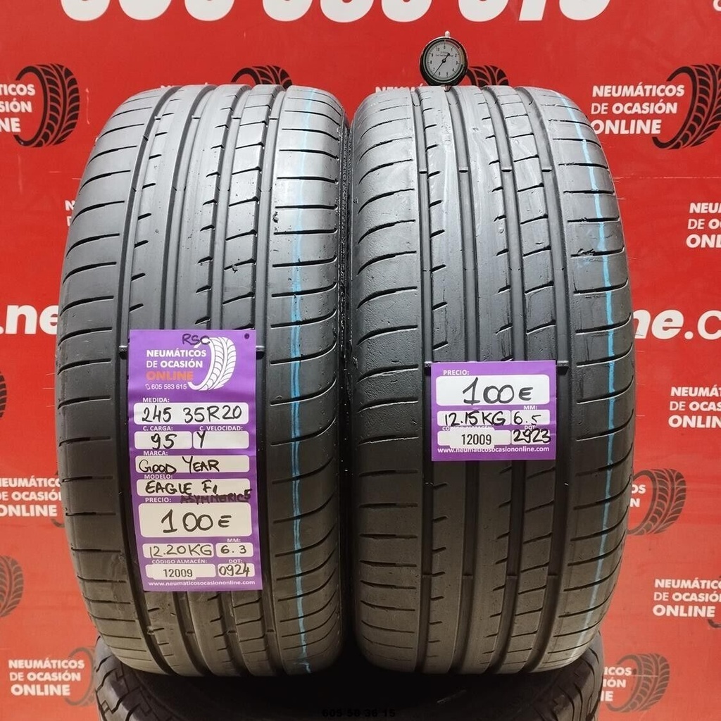 2x 245 35 R20 95Y GOODYEAR EAGLE F1 RSC 6.3/6.5mm REF:12009