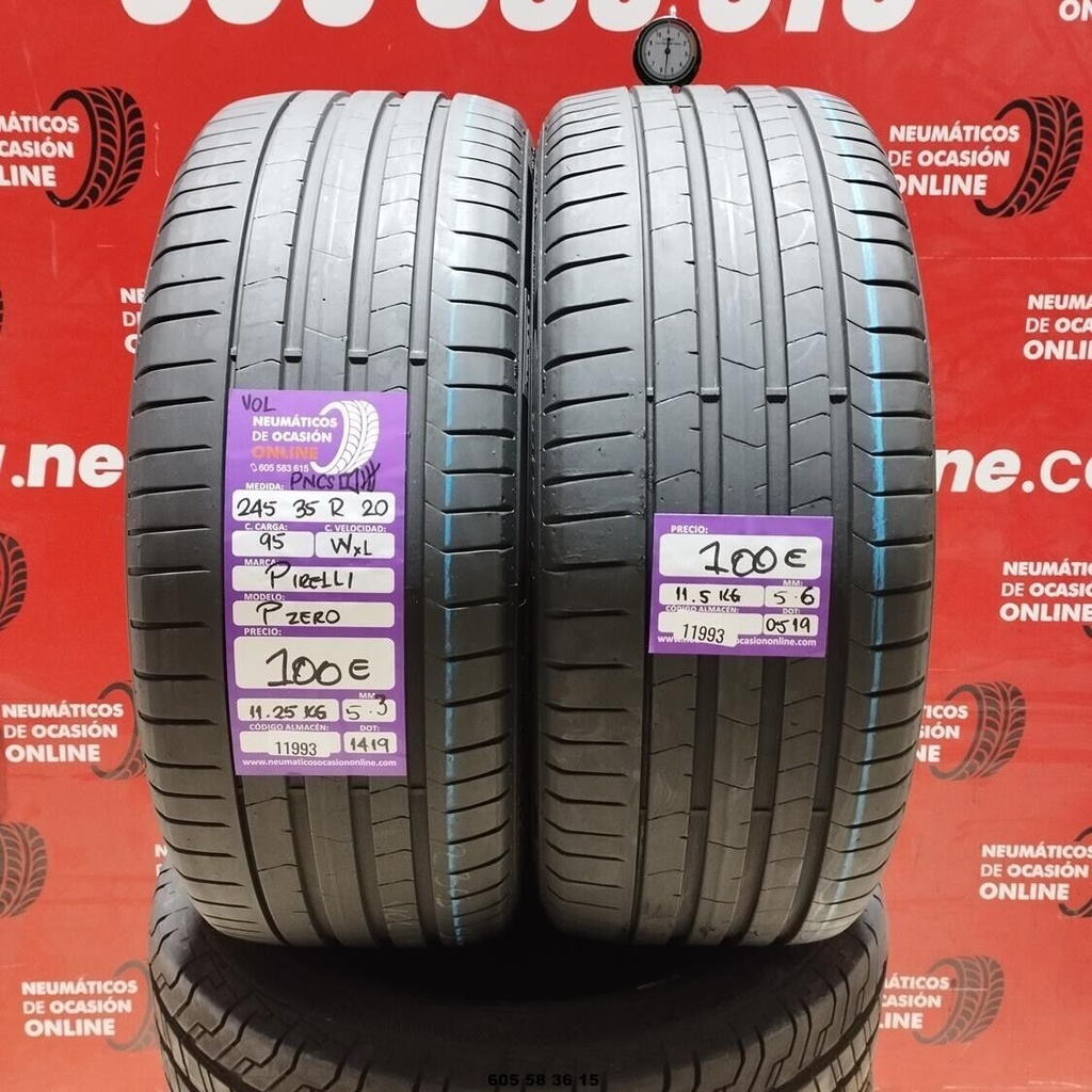 2x 245 35 R20 95WXL PIRELLI PZERO VOL PNCS 5.3/5.6mm REF:11993