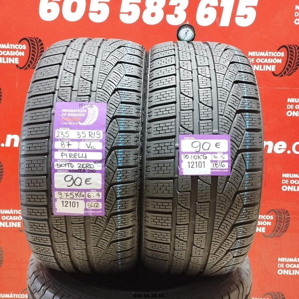 2x 235 35 R19 87VXL PIRELLI SOTTO ZERO M+S* 6.4/6.5mm REF:12101