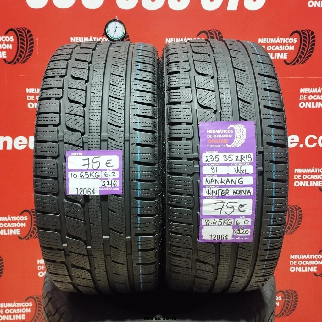 2x 235 35 ZR19 91WXL NANKANG WINTER ACTIVA 6.0/6.2mm REF:12064