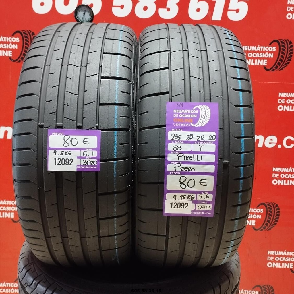 2x 235 35 ZR20 88Y PIRELLI PZERO N1 5.6/6.1mm REF:12092