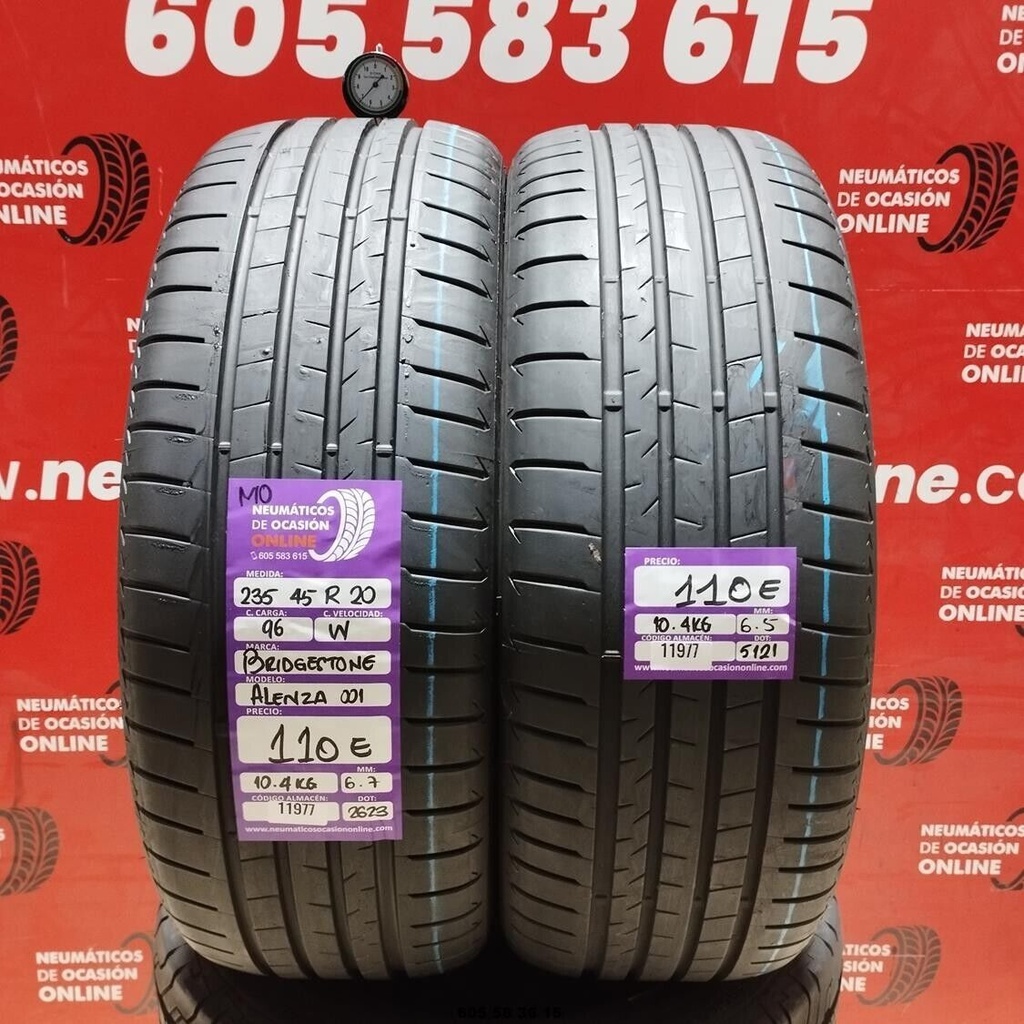 2x 235 45 R20 96W BRIDGESTONE ALENZA 001 MO 6.7/6.5mm REF:11977