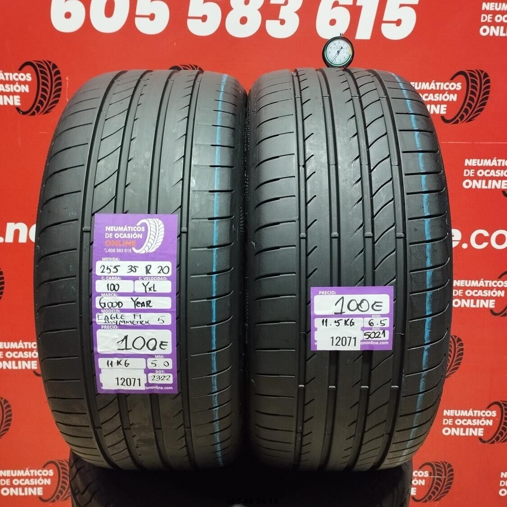 2x 255 35 R20 100YXL GOODYEAR EAGLE F1 5.0/6.5mm REF:12071