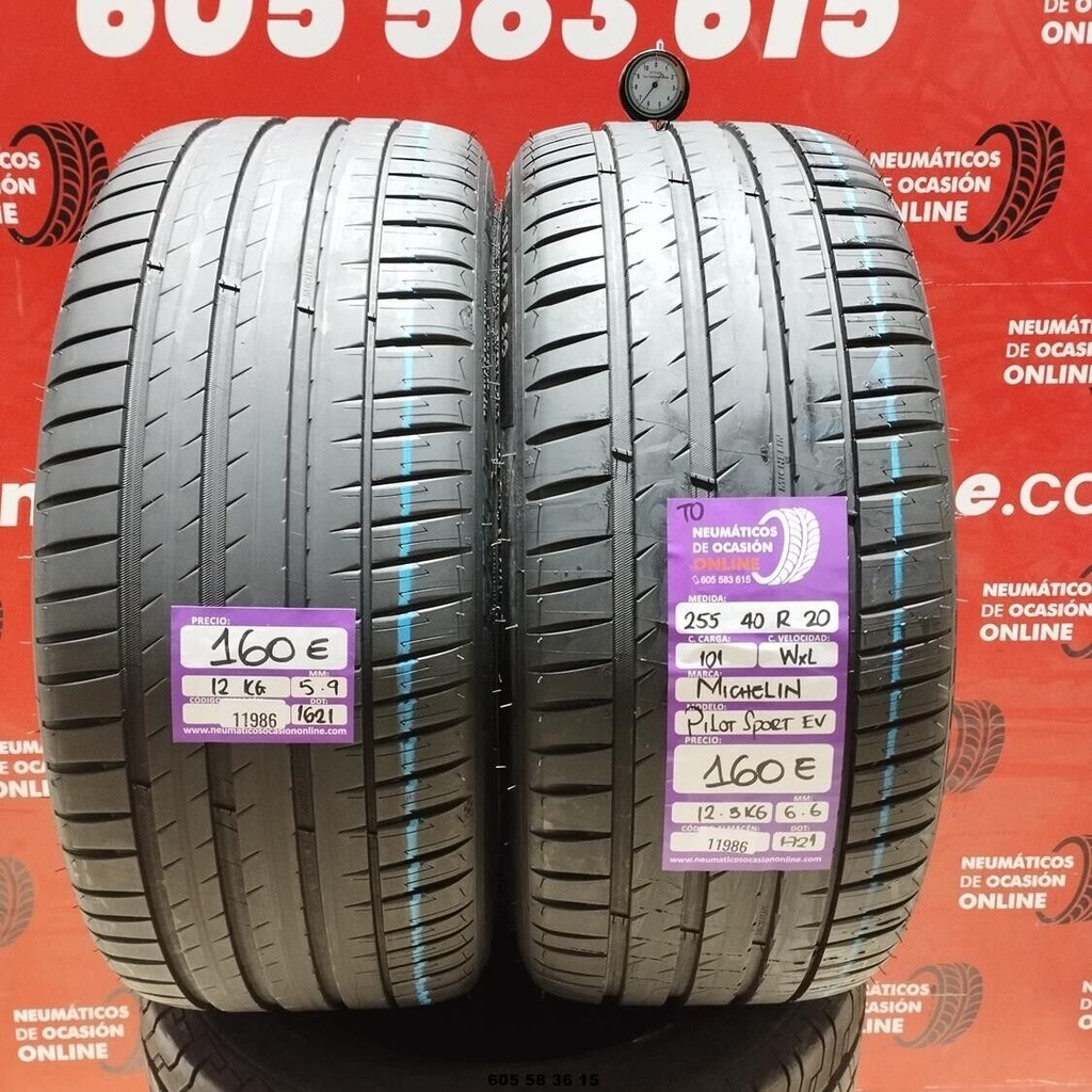 2x 255 40 R20 101WXL MICHELIN PILOT SPORT EV TO 5.9/6.6mm REF:11986