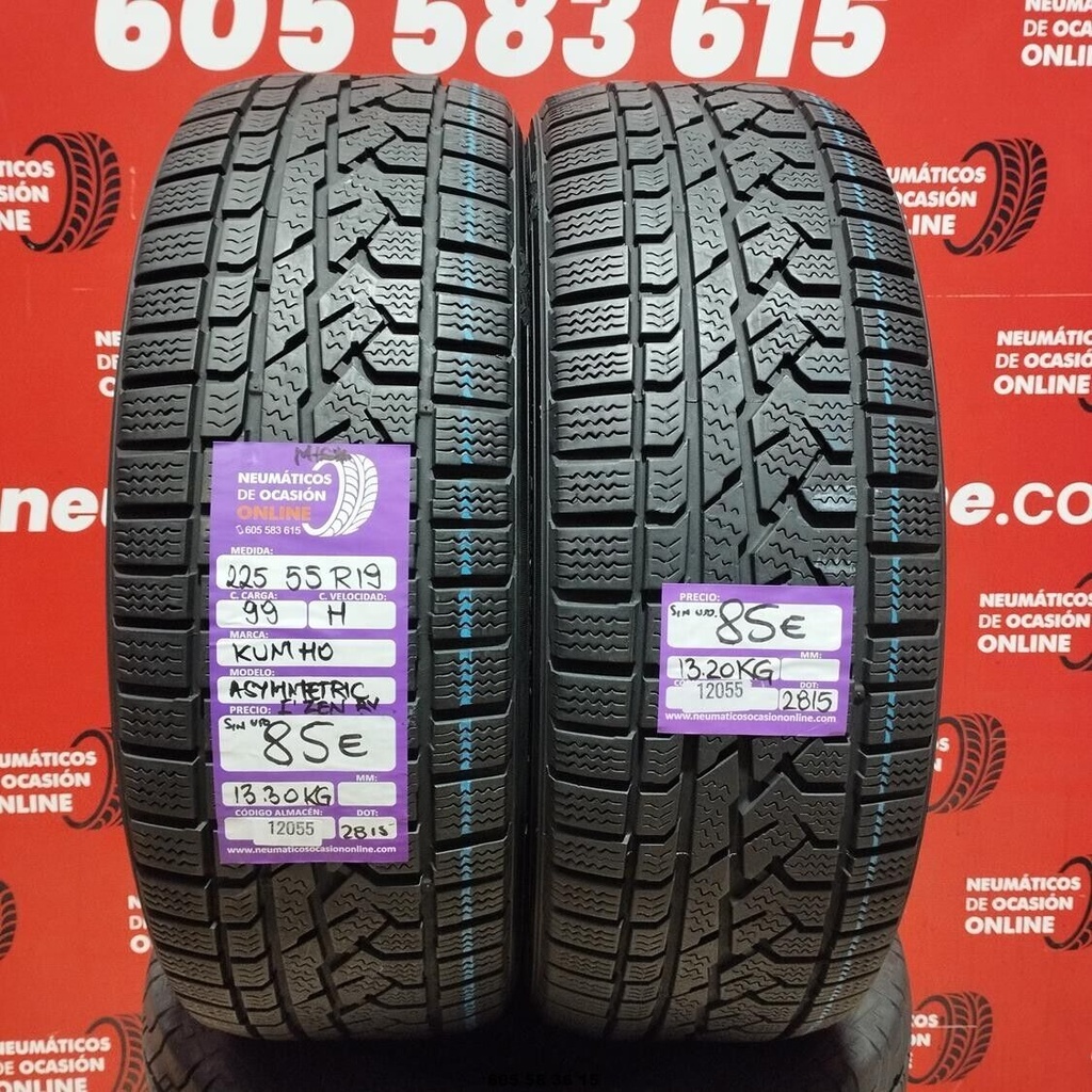 2x 225 55 R19 99H KUMHO ASYMMETRIC M+S* DOT:2815 (SIN USO) Ref.12055