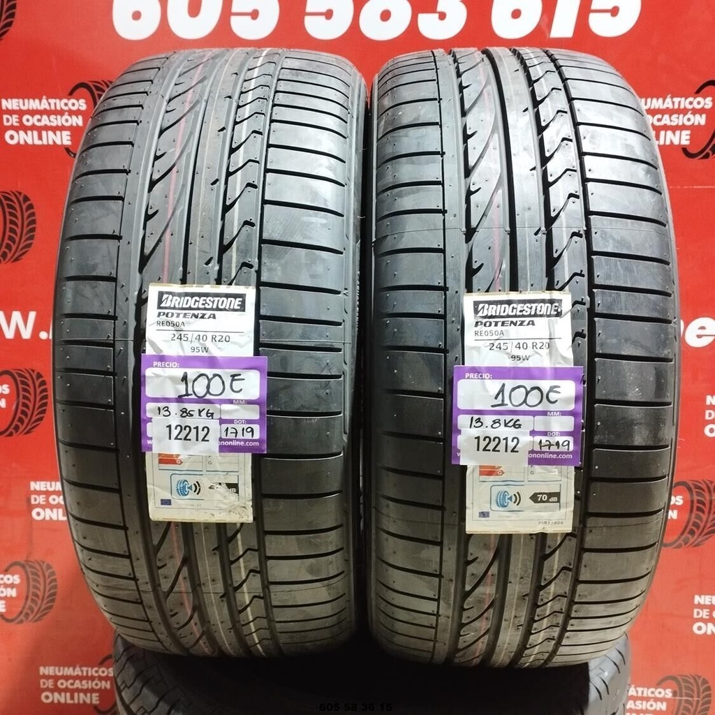 2x 245 40 R20 95W BRIDGESTONE POTENZA DOT:1719 (SIN USO) Ref.12212