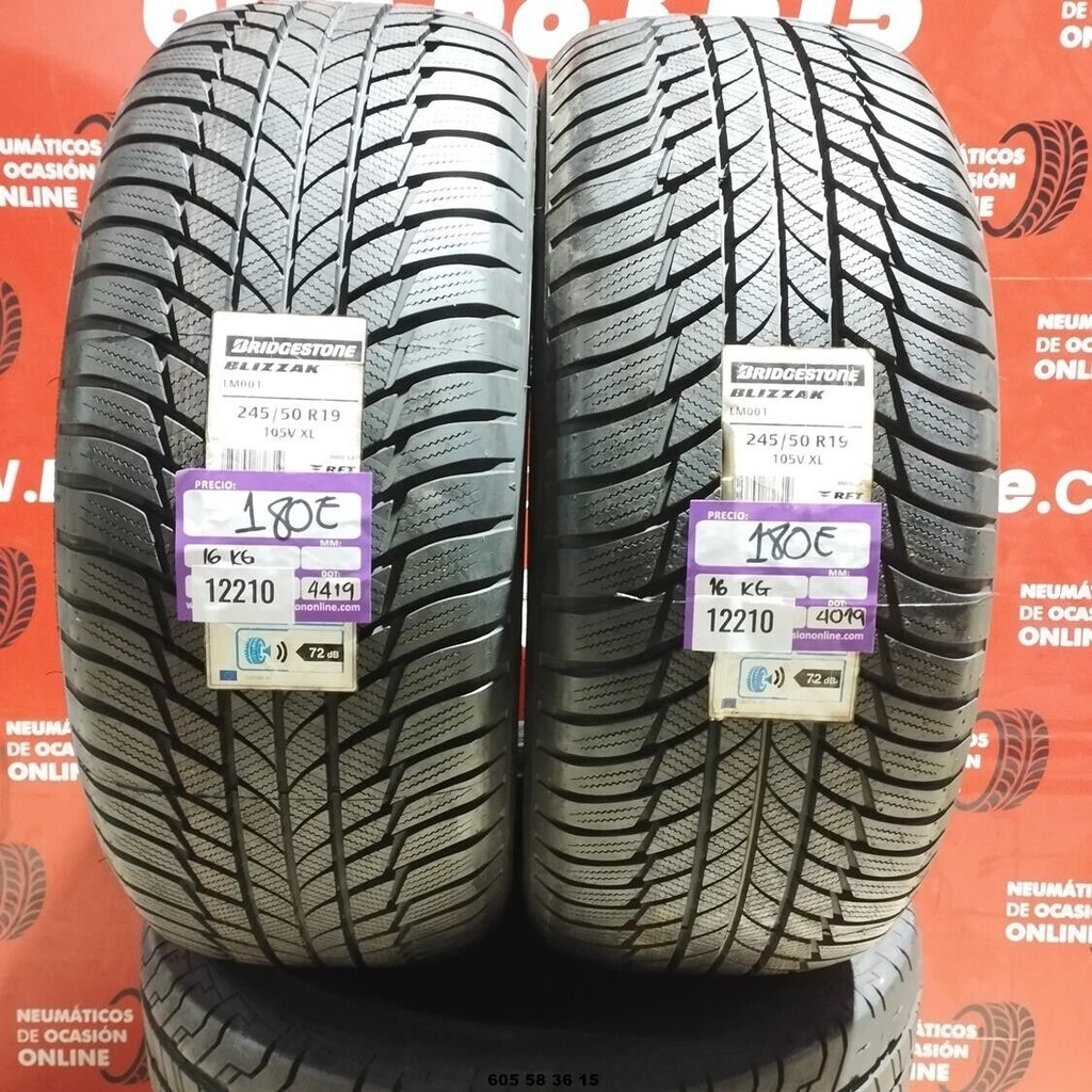 2x 245 50 R19 105VXL Bridgestone BLIZZAK DOT: 4419/4019 (SIN USO) Ref.12210