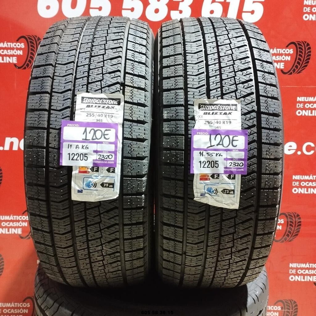 2x 255 40 R19 96S BRIDGESTONE BLIZZAK DOT:2320 (SIN USO) Ref.12205