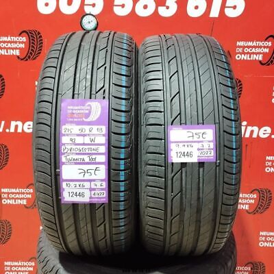 2x 215 50 R18 92W BRIDGESTONE TURANZA T001 7.6/7.2mm REF:12446