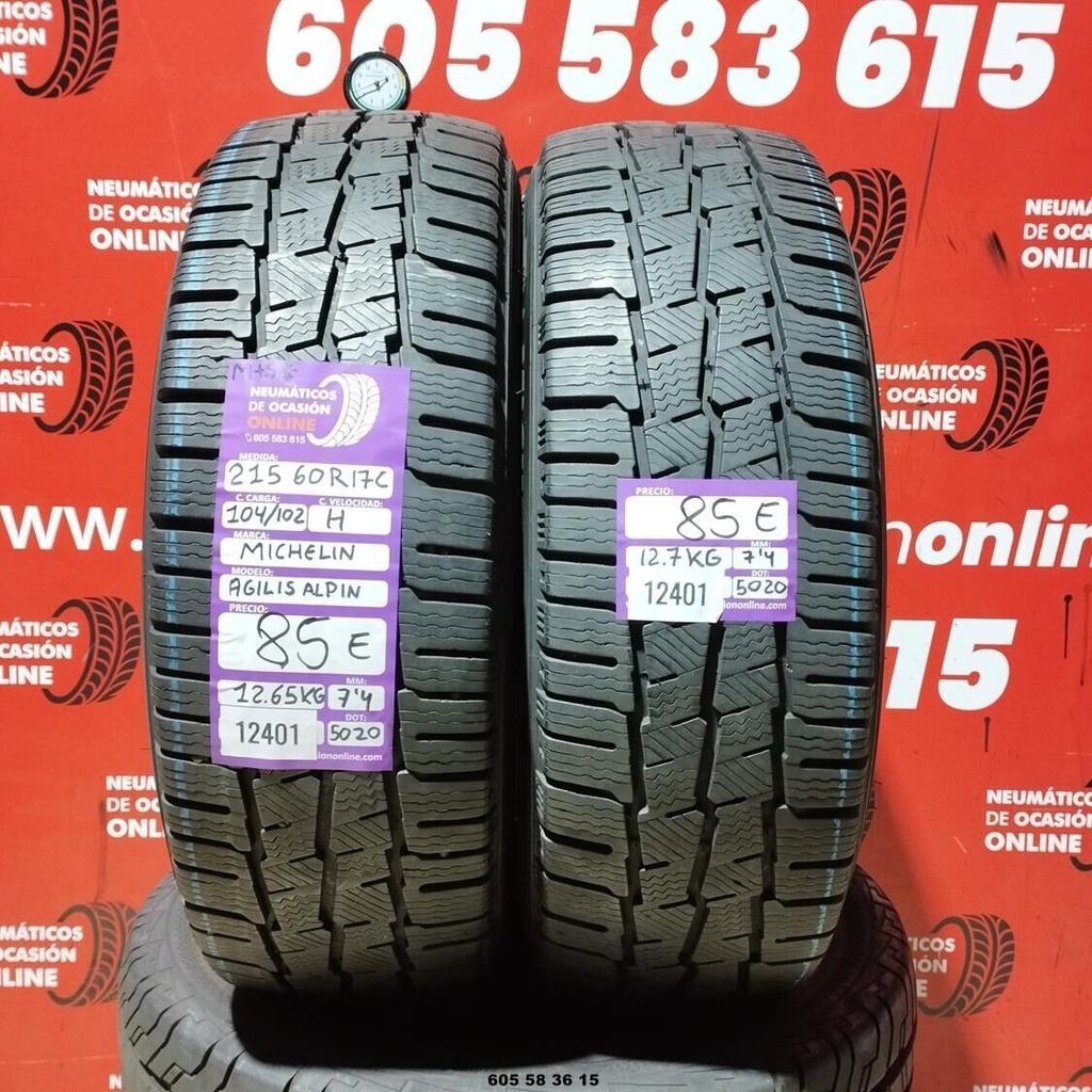 2x 215 60 R17C 104/102H MICHELIN AGILIS ALPIN 7.4/7.4mm REF:12401