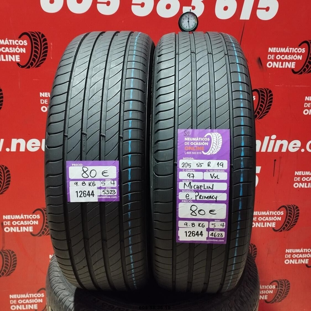 2x 205 55 R19 97VXL MICHELIN e.PRIMACY S2 5.4/5.4mm REF:12644