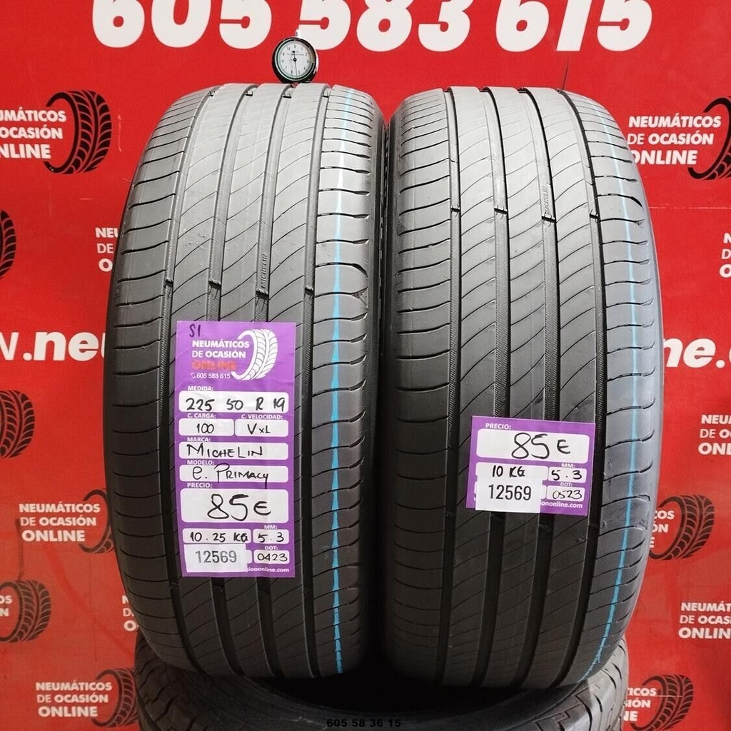 2x 225 50 R19 100VXL MICHELIN e.PRIMACY S1 5.3/5.3mm REF:12569