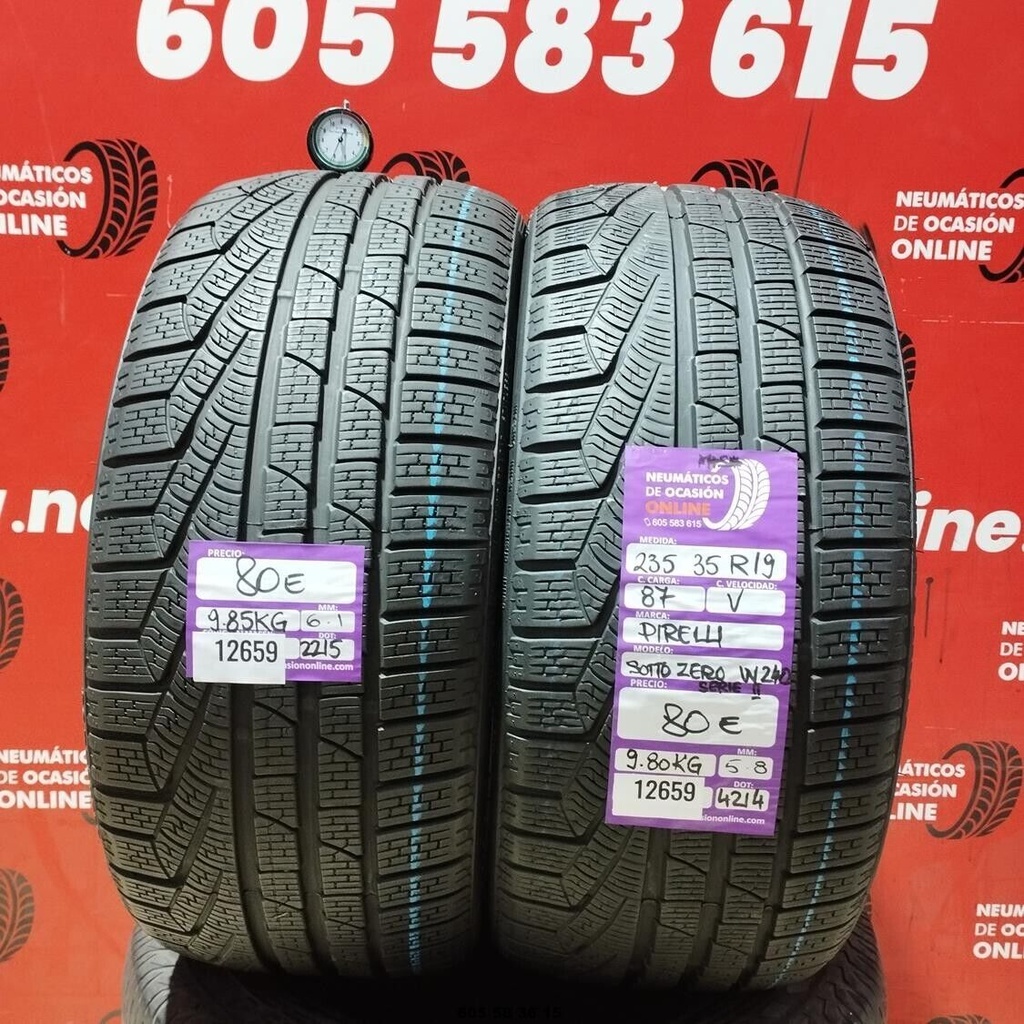 2x 235 35 R19 87V PIRELLI SOTTO ZERO M+S* 5.8/6.1mm REF:12659