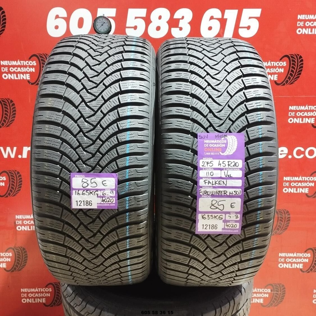 2x 275 45 R20 110VXL FALKEN EUROWINTER SUV M+S* 6,9/5,8mm REF:12186