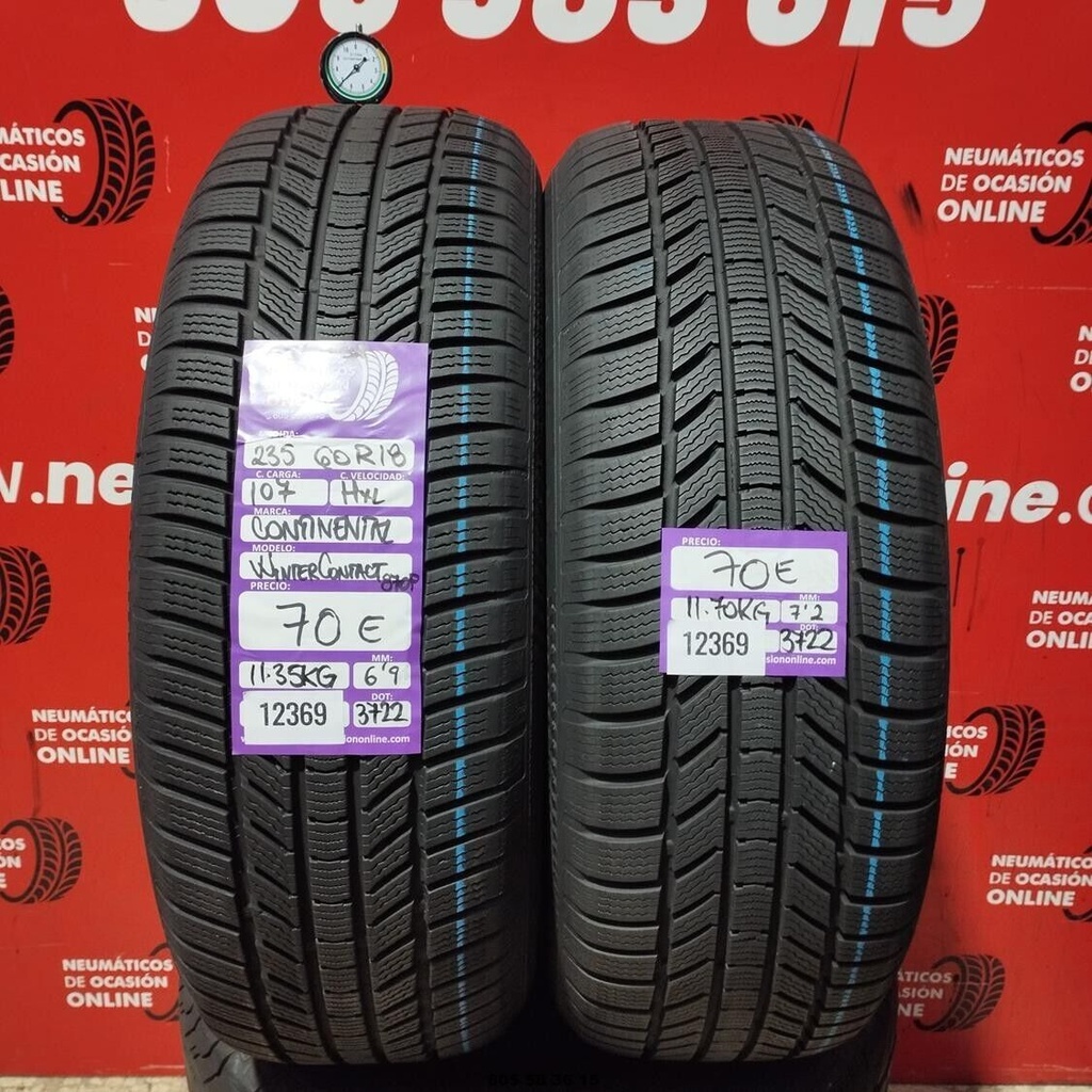 2x 235 60 R18 107HXL CONTATTO INVERNALE CONTINENTALE 6,9/7,2 mm REF:12369