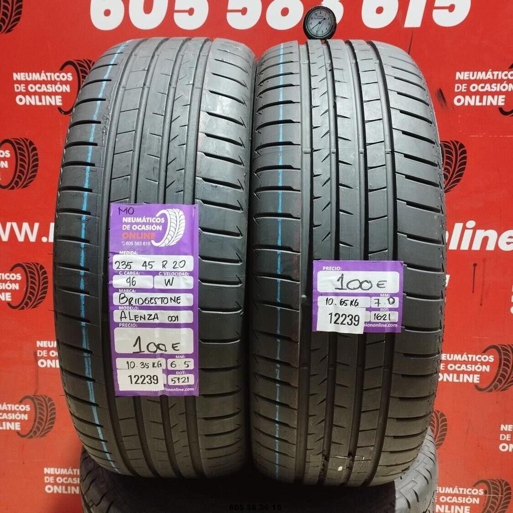 2 x 235 45 R20 96 W BRIDGESTONE ALENZA 001 MO 6,5/7,0 mm REF :12239