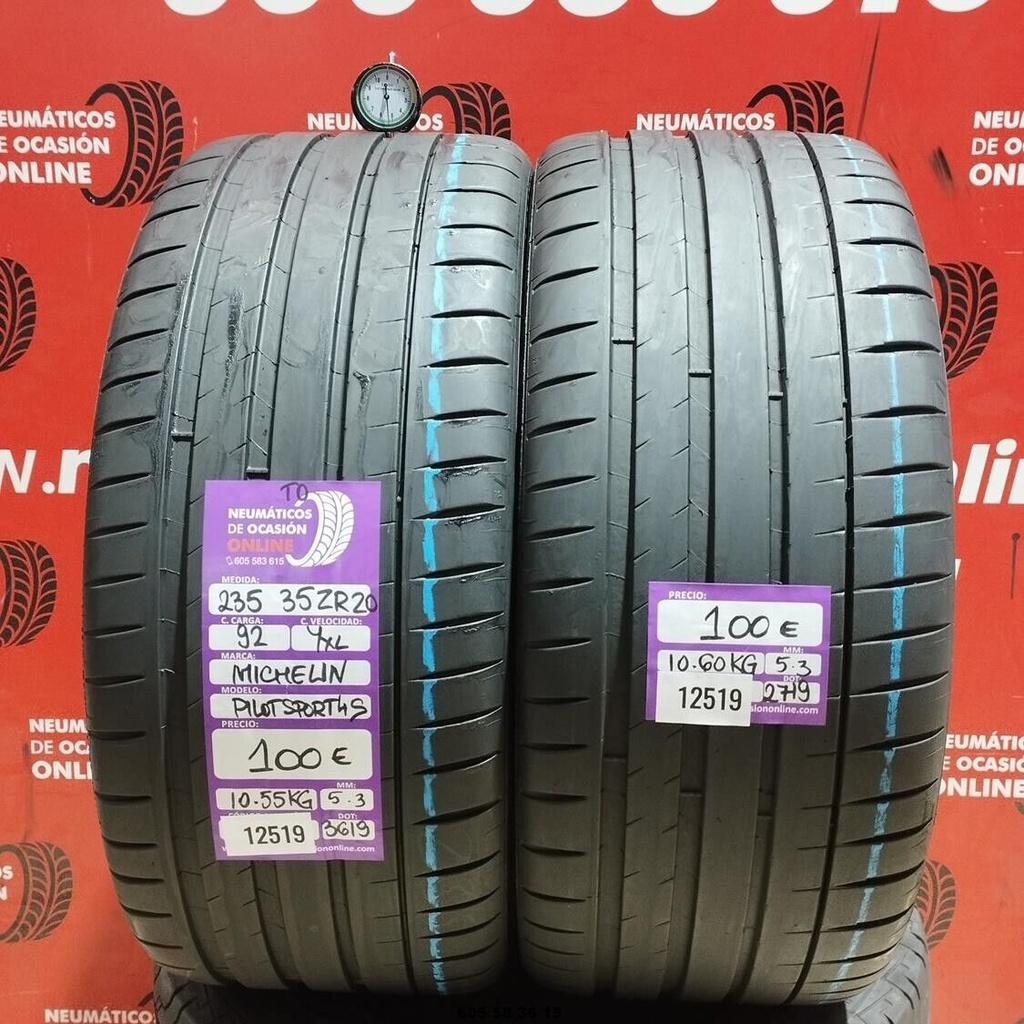 2 x 235 35 Z R20 92YXL MICHELIN PILOT SPORT4 S 5,3/5,3 mm REF :12519