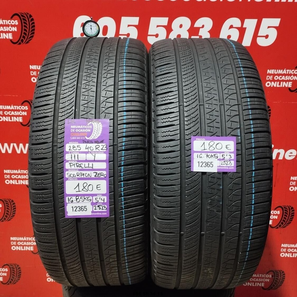 2x 285 40 R23 111Y PIRELLI SCORPION ZERO M+S* LR 5.4/5.3mm REF:12365