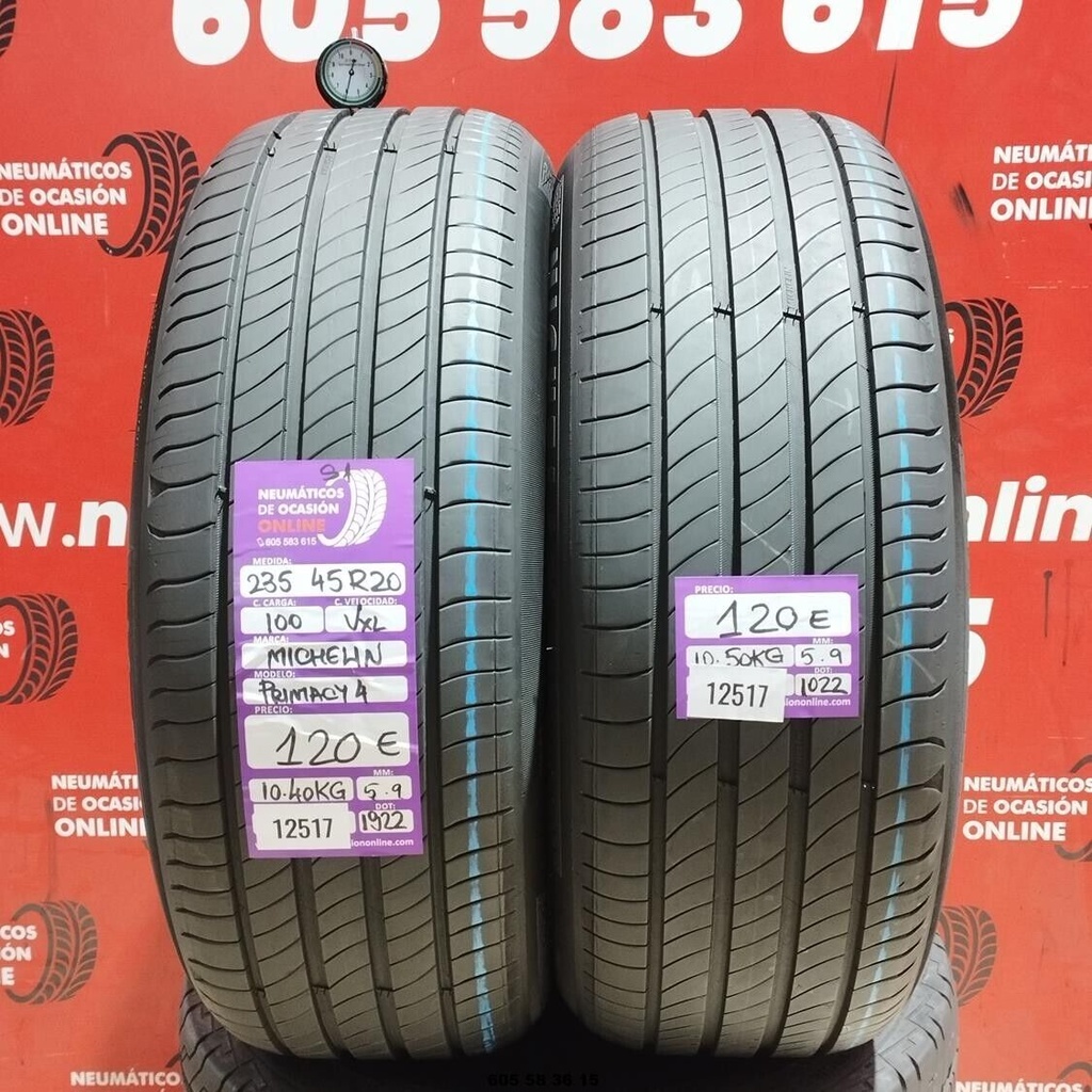 2x 235 45 R20 100VXL MICHELIN PRIMACY4 S1 5,9/5,9 mm REF:12517