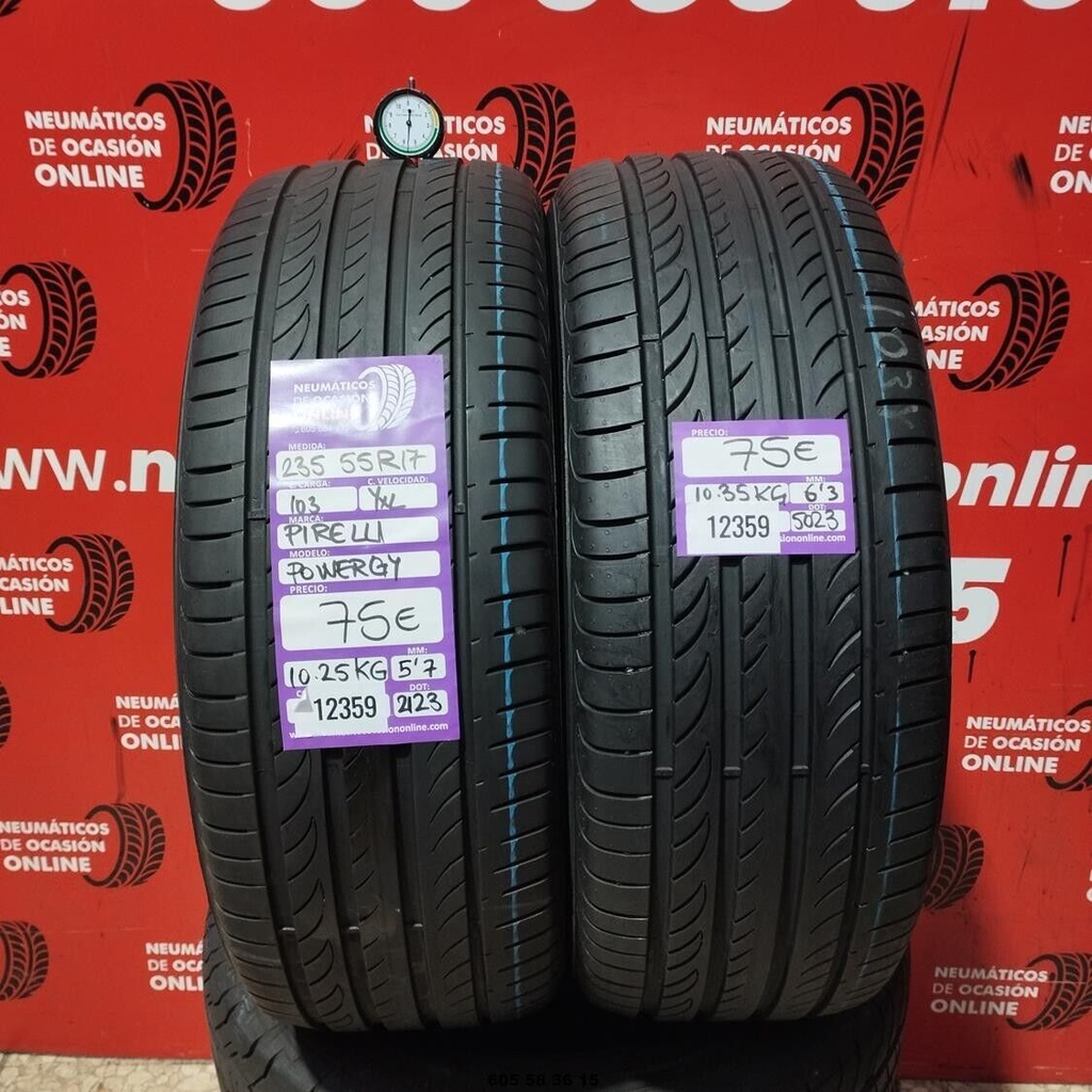 2x 235 55 R17 103YXL PIRELLI POWERGY 5.7/6.3mm REF:12359