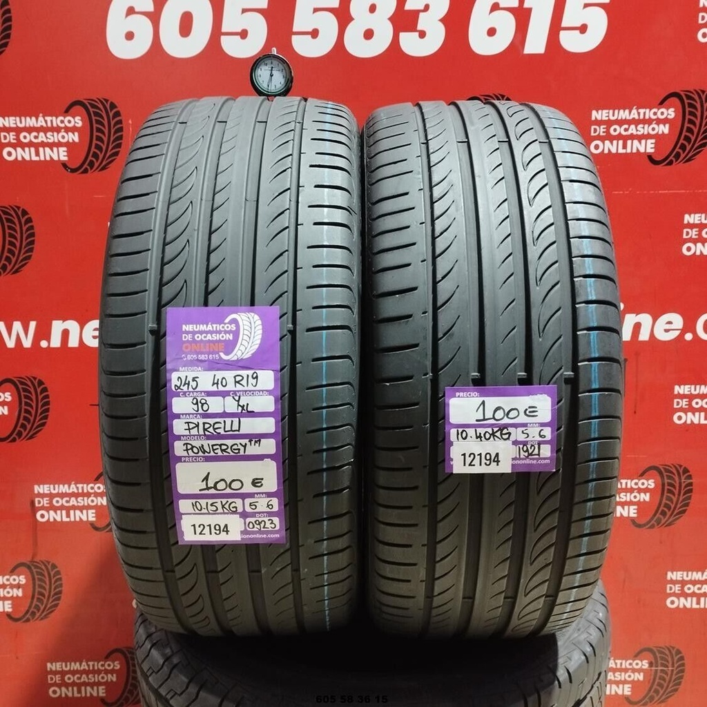 2x 245 40 R19 98YXL PIRELLI POWERGY TM 5.6/5.6mm REF:12194