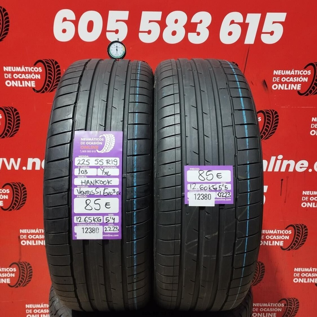 2x 225 55 R19 103YXL HANKOOK VENTUS S1 EVO3 5,4/5,5 mm REF:12380