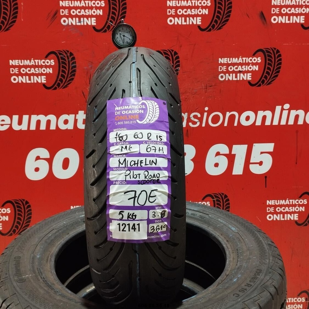 1 pneu moto 160 60 R15 M/C 67H MICHELIN PILOT ROAD 3,8 mm REF :12141