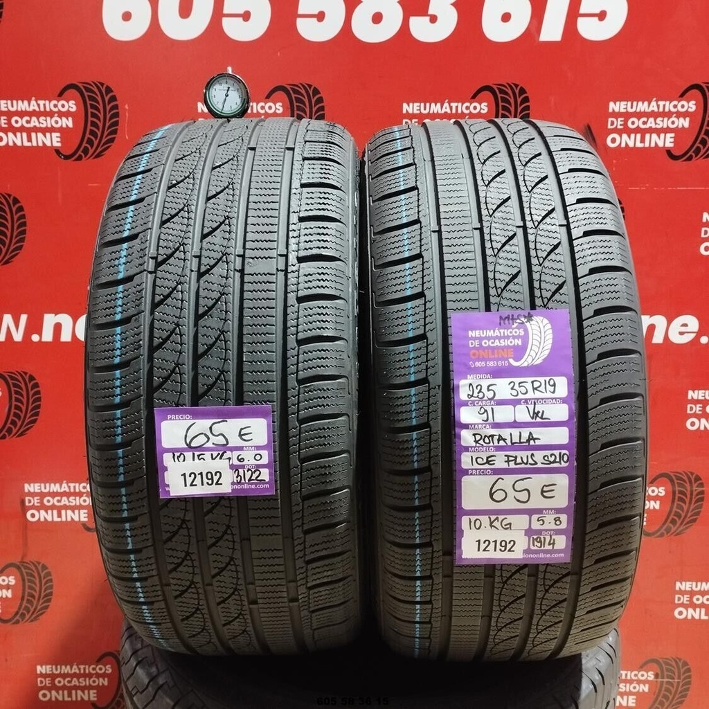 2x 235 35 R19 91VXL ROTALLA ICE PLUS S210 M+S* 6,0/5,8 mm REF:12192