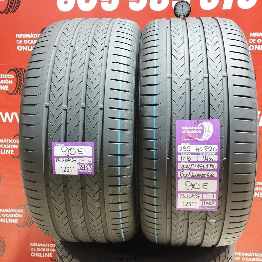 2x 285 40 R20 108WXL CONTINENTAL ECO CONTACT6Q MO 5.4/5.4mm REF:12511