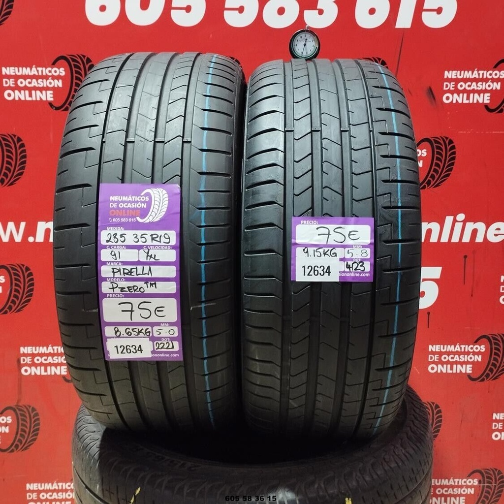 2x 235 35 R19 91YXL PIRELLI PZERO TM 5.0/5.8mm REF:12634