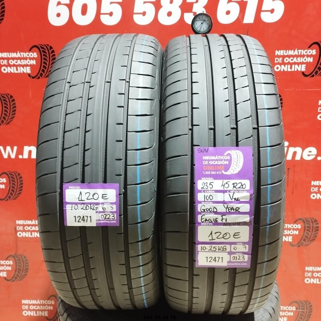 2x 235 45 R20 100VXL GOODYEAR EAGLE F1 SUV 6.5/6.7mm REF:12471